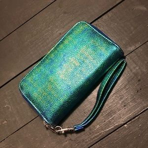 Iridescent Wristlet Wallet